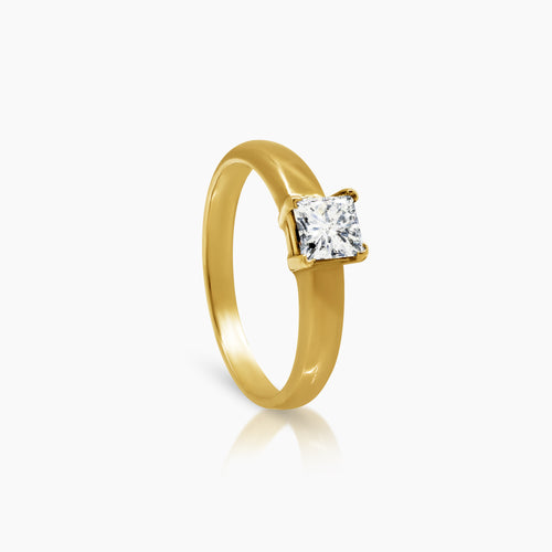 5.5 - DIAMOND ENGAGEMENT RING WITH 1=0.50 / 2.2 CARAT DIAMONDS IN 14K YELLOW GOLD