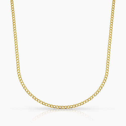 CURB LINK CHAIN IN (SAUDI) 18K YELLOW GOLD