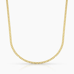 CURB LINK CHAIN IN (SAUDI) 18K YELLOW GOLD
