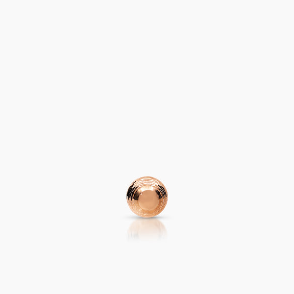 BEAD LADIES STUD EARRINGS IN (SAUDI) 18K ROSE GOLD