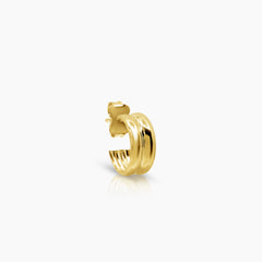 C-HOOPS LADIES STUD EARRINGS IN (ITALIAN) 18K YELLOW GOLD