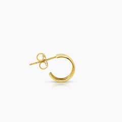 C-HOOPS LADIES STUD EARRINGS IN (ITALIAN) 18K YELLOW GOLD