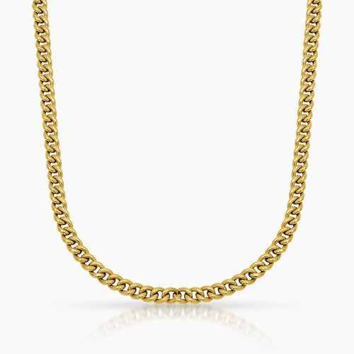 BARB LINK CHAIN IN (SAUDI) 18K YELLOW GOLD