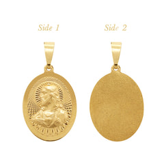 SACRED HEART MEDAL (16 MM) IN (SPANISH) 18K YELLOW GOLD