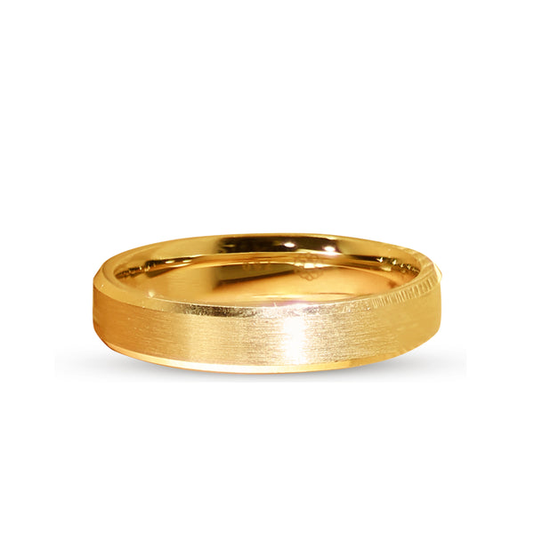 MATTE WEDDING RING IN 18K YELLOW GOLD