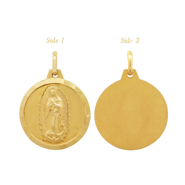 OUR LADY OF GUADALUPE MEDAL (20 MM) IN (ITALIAN) 14K YELLOW GOLD