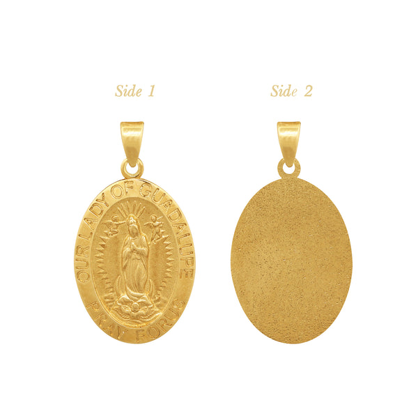 OUR LADY OF GUADALUPE MEDAL (20 MM) IN (ITALIAN) 18K YELLOW GOLD