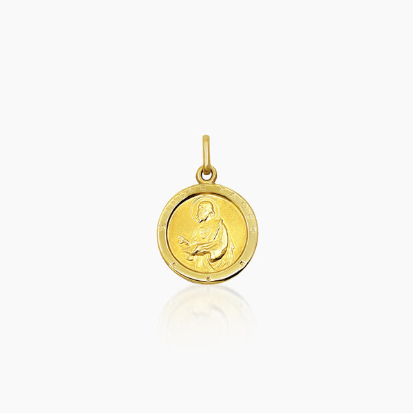 SAINT JUDE MEDAL (17 MM) IN (ITALIAN) 14K YELLOW GOLD