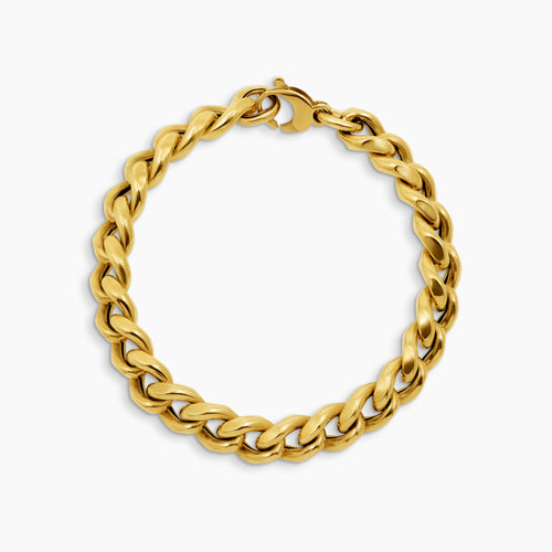 GOURMETTE CHAIN MEN'S BRACELET IN (SAUDI) 18K YELLOW GOLD