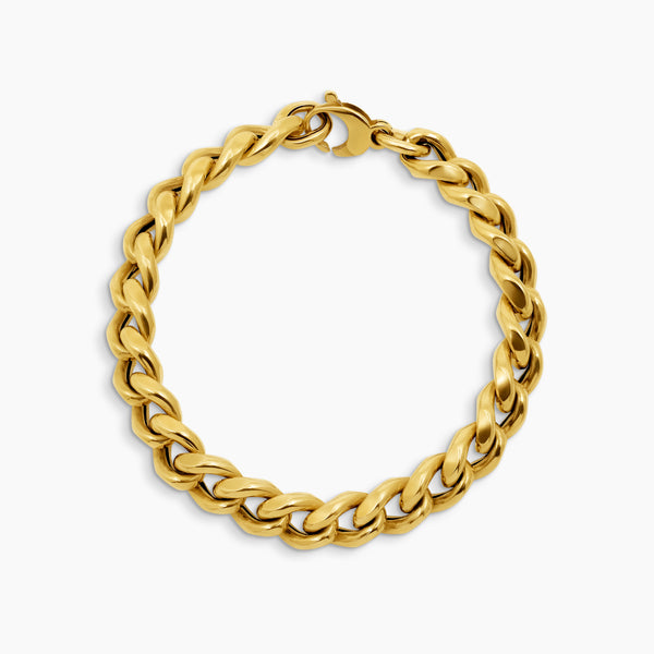 GOURMETTE CHAIN MEN'S BRACELET IN (SAUDI) 18K YELLOW GOLD