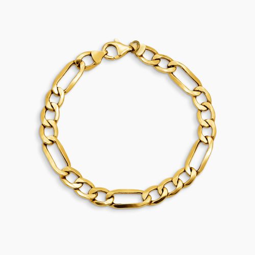 FIGARO CHAIN BRACELET IN (SAUDI) 18K YELLOW GOLD