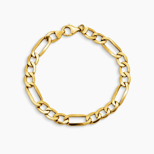 FIGARO CHAIN BRACELET IN (SAUDI) 18K YELLOW GOLD