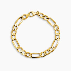 FIGARO CHAIN BRACELET IN (SAUDI) 18K YELLOW GOLD