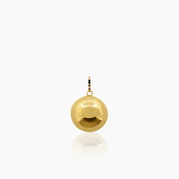 SPHERICAL BALL PENDANT IN (SAUDI) 18K YELLOW GOLD