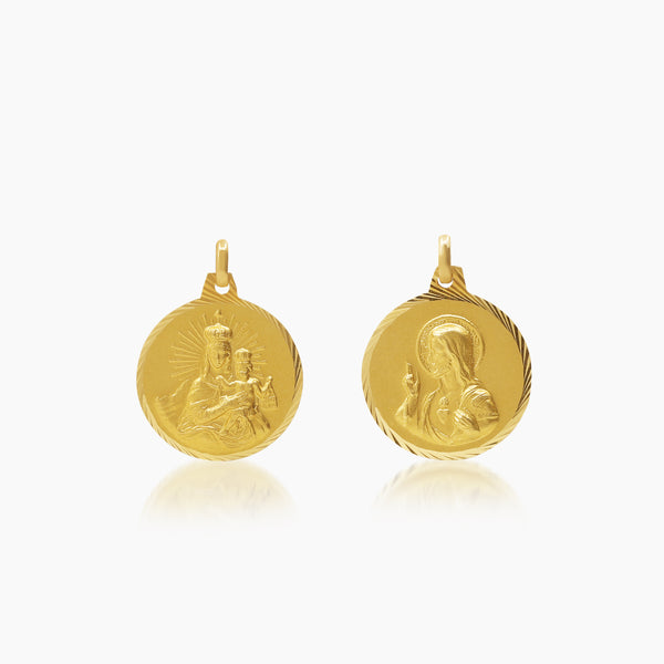 SACRED HEART MEDAL (18 MM) IN (SPANISH) 18KYELLOW GOLD