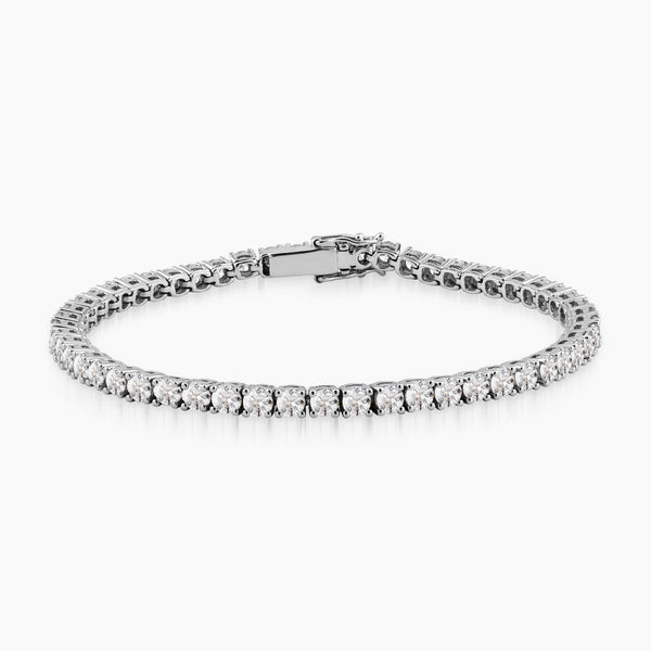 CLASSIC ROUND DIAMOND TENNIS BRACELET IN 18K WHITE GOLD