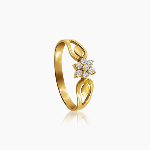 7.5 - DIAMOND RING WITH 7=0.133 / 1.6 CARAT DIAMONDS IN 14K YELLOW GOLD