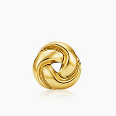 POLISHED INTERTWINED KNOT LADIES STUD EARRINGS IN (SAUDI) 18K YELLOW GOLD