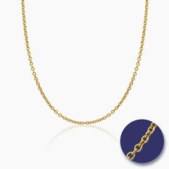 CABLE LINK CHAIN NECKLACE (18 INCHES) IN (SAUDI) 18K YELLOW GOLD