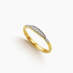 6.5 - MINIMALIST DIAMOND LADIES RING IN 14K YELLOW GOLD