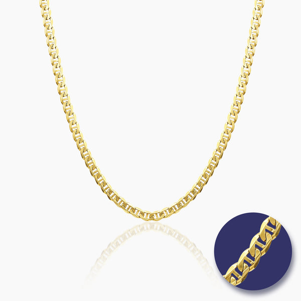 MARINER CHAIN NECKLACE (16 INCHES) IN (ITALIAN) 14K YELLOW GOLD