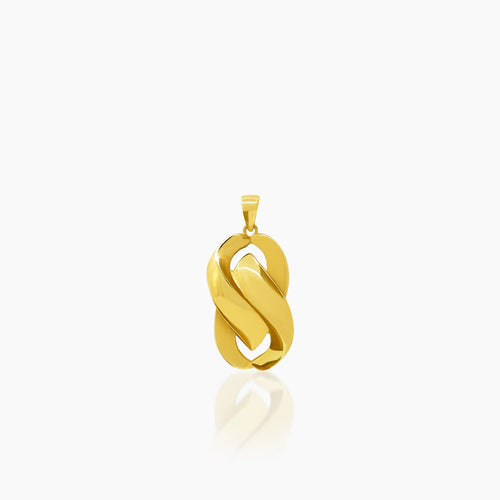 ABSTRACT INIFNITY PENDANT IN (SAUDI) 18K YELLOW GOLD
