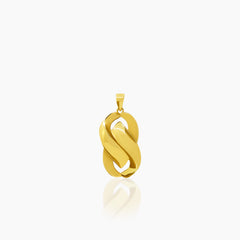 ABSTRACT INIFNITY PENDANT IN (SAUDI) 18K YELLOW GOLD