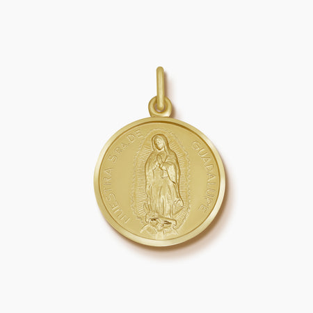 OUR LADY OF GUADALUPE MEDAL (21 MM) IN (ITALIAN) 18K YELLOW GOLD