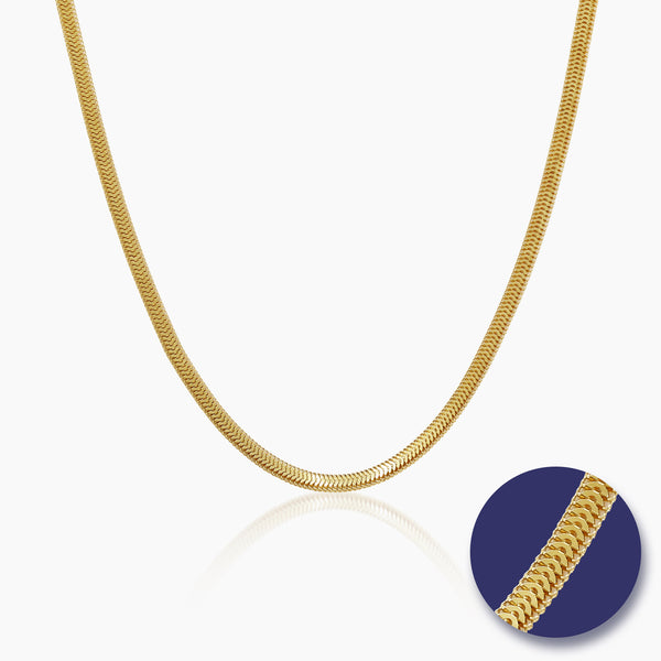 ROLO CHAIN WITH ROUNDED INTERLOCKING LINKS (20 INCHES) IN (SAUDI) 18K YELLOW GOLD