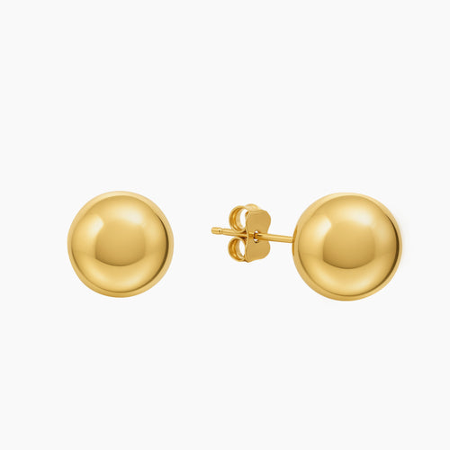 CLASSIC BALL STUD EARRING IN (ITALIAN) 18K YELLOW GOLD