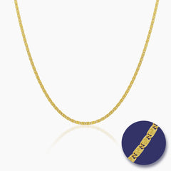 SCROLL CHAIN NECKLACE (24 INCHES) IN (SAUDI) 18K YELLOW GOLD