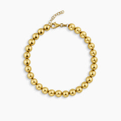 POLISHED GOLDEN BEADS BRACELET IN (SAUDI) 18K YELLOW GOLD