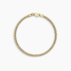 DIAMOND CUT BEAD CHAIN BRACELET (7.5 INCHES) IN (ITALIAN) YELLOW GOLD