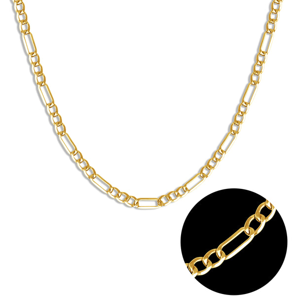 FIGARO CHAIN NECKLACES IN 18K YELLOW GOLD