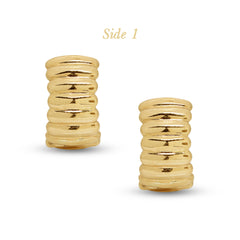 LAYERED CHUNKY HOOP EARRINGS IN (SAUDI) 18K YELLOW GOLD