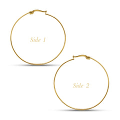 THIN CIRCULAR HOOP EARRINGS IN (SAUDI) 18K YELLOW GOLD