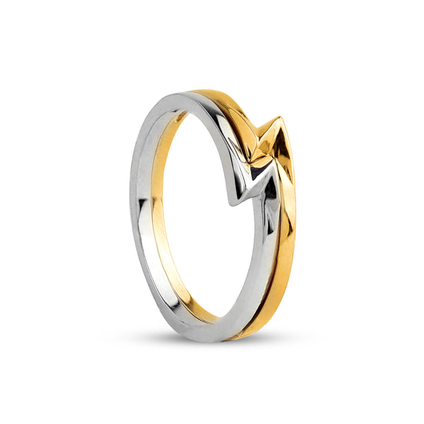 2 IN 1 RING IN 18K TWO TONE GOLD