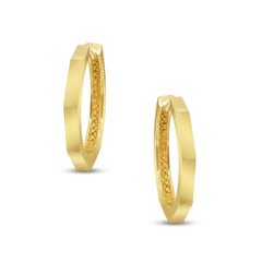 KNOT HOOP EARRINGS IN (ITALIAN) 18K YELLOW GOLD