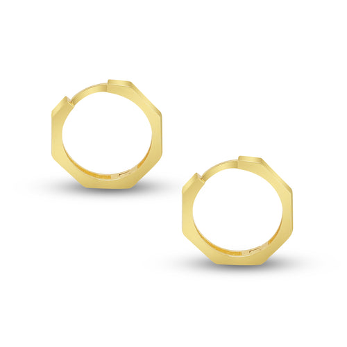 KNOT HOOP EARRINGS IN (ITALIAN) 18K YELLOW GOLD