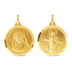 OUR LADY OF ASSUMPTION & ST. MARIE EUGENIE 24MM IN 14K YELLOW GOLD