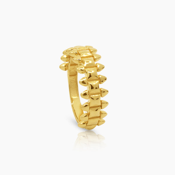 6 1/2" CLASH RING LADIES RINGS IN (SAUDI) 18K YELLOW GOLD