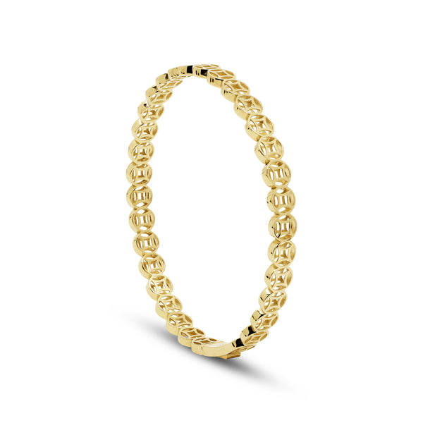 MONEY CATCHER LADIES BANGLE IN 18K YELLOW GOLD-0003