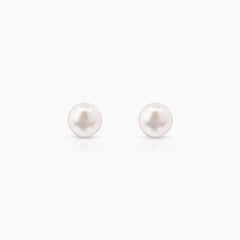 5 3/4" FRESH WATER PEARL WITH DIAMOND LADIES RING AND STUD EARRINGS SET WITH 22=0.36 / 5.7 CARAT DIAMONDS IN 14K WHITE GOLD