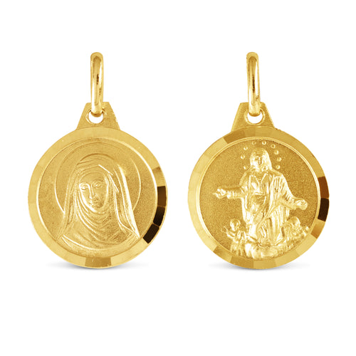 OUR LADY OF ASSUMPTION & ST. MARIE EUGENIE 12MM IN 14K YELLOW GOLD