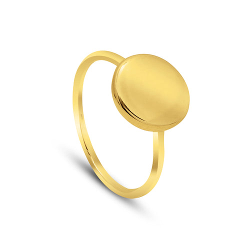 7" CIRCULAR ENGRAVABLE LADIES RINGS IN 18K YELLOW GOLD