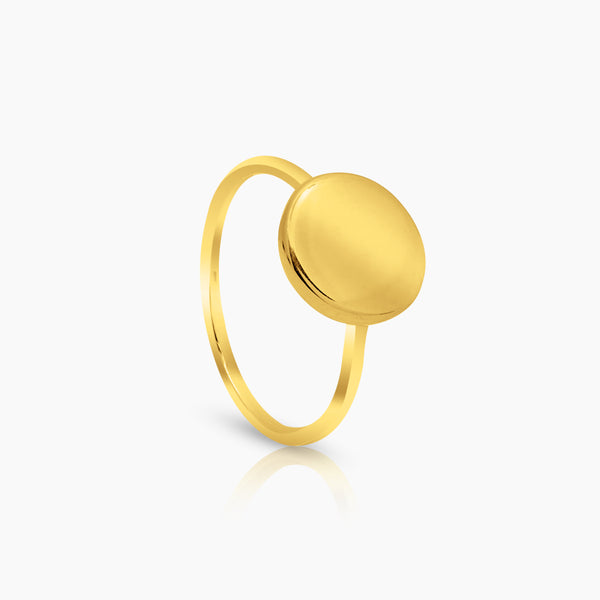 7" CIRCULAR ENGRAVABLE LADIES RINGS IN (ITALIAN) 18K YELLOW GOLD