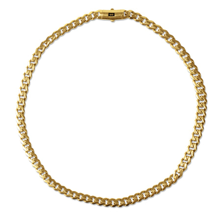 CURB CHAIN MEN'S NECKLACE IN 18K YELLOW GOLD