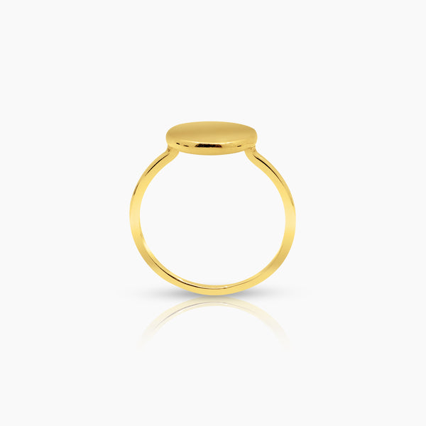 7" CIRCULAR ENGRAVABLE LADIES RINGS IN (ITALIAN) 18K YELLOW GOLD
