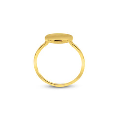 7" CIRCULAR ENGRAVABLE LADIES RINGS IN 18K YELLOW GOLD