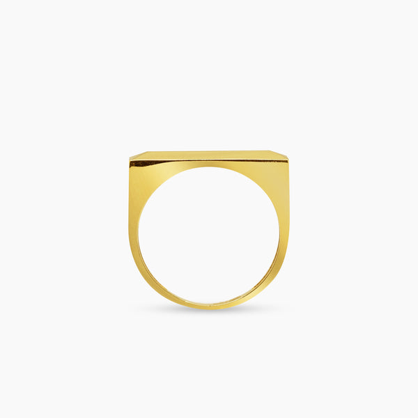 7" SIGNET RING LADIES RINGS IN (SAUDI) 18K YELLOW GOLD